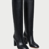 Loeffler Randall - Goldy Black Leather Tall Boot