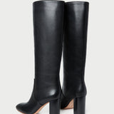 Loeffler Randall - Goldy Black Leather Tall Boot