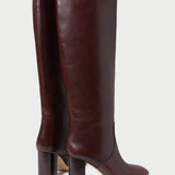 Loeffler Randall - Goldy Espresso Leather Tall Boot