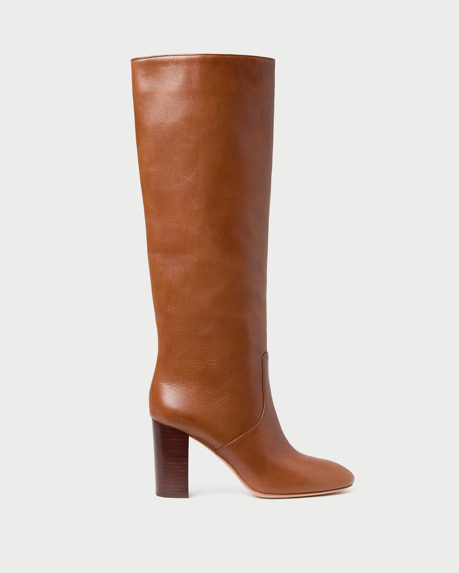 Goldy Safari Leather Tall Boot in safari brown leather.