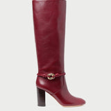 Loeffler Randall - Goldy Wine/Gold Leather Tall Boot