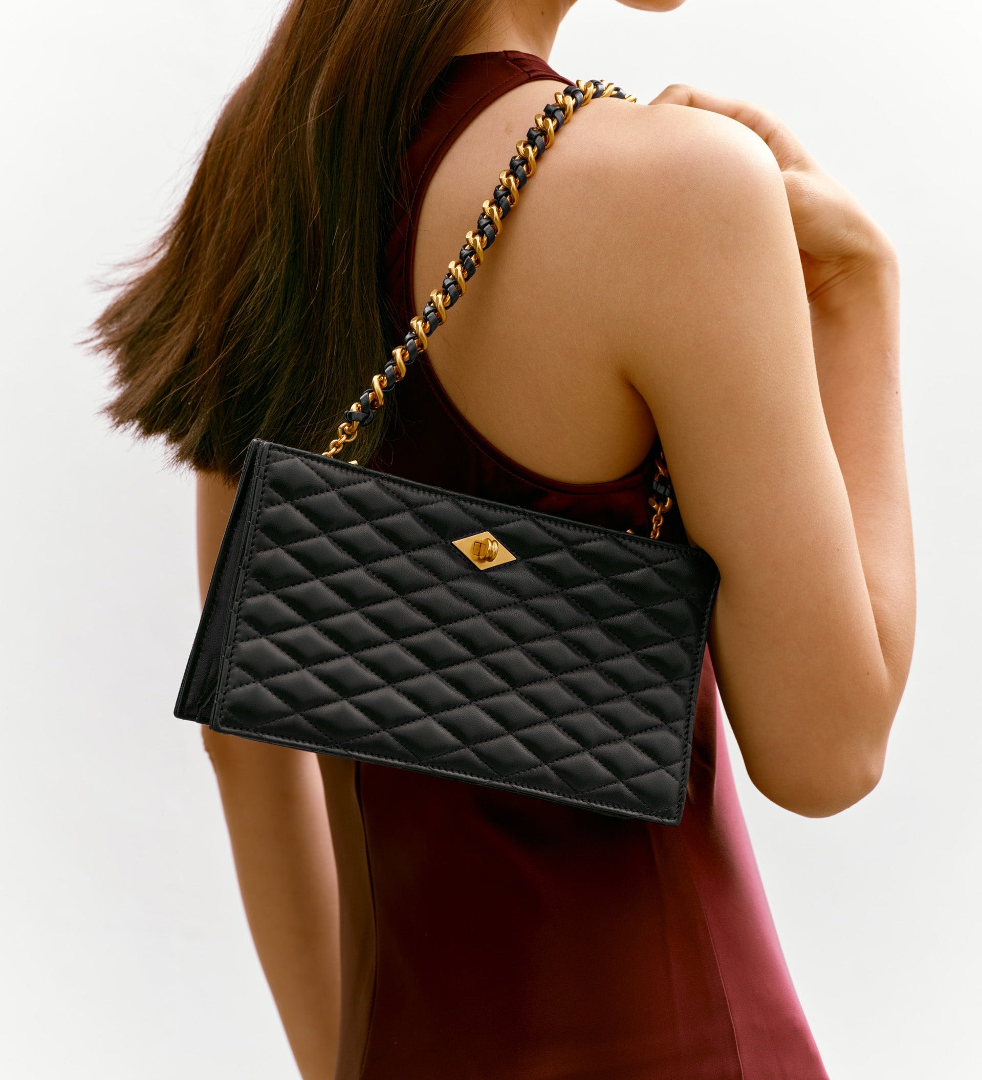 Metier - Large Chain Strap Elvis Black with Gold Hardware