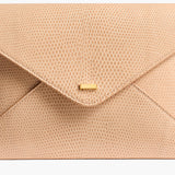 Khaite - Grace Envelope Clutch in Desert Sand Lizard