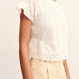 Posse - GRACE BLOUSE - VINTAGE WHITE