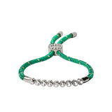 Dorsey - JAMES BEZEL VERT PARACORD BRACELET, SILVER