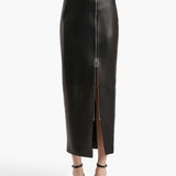 Khaite - Gres Skirt in Black Leather