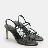 Le Monde Beryl - Grace Sandal Heel / Black Leather