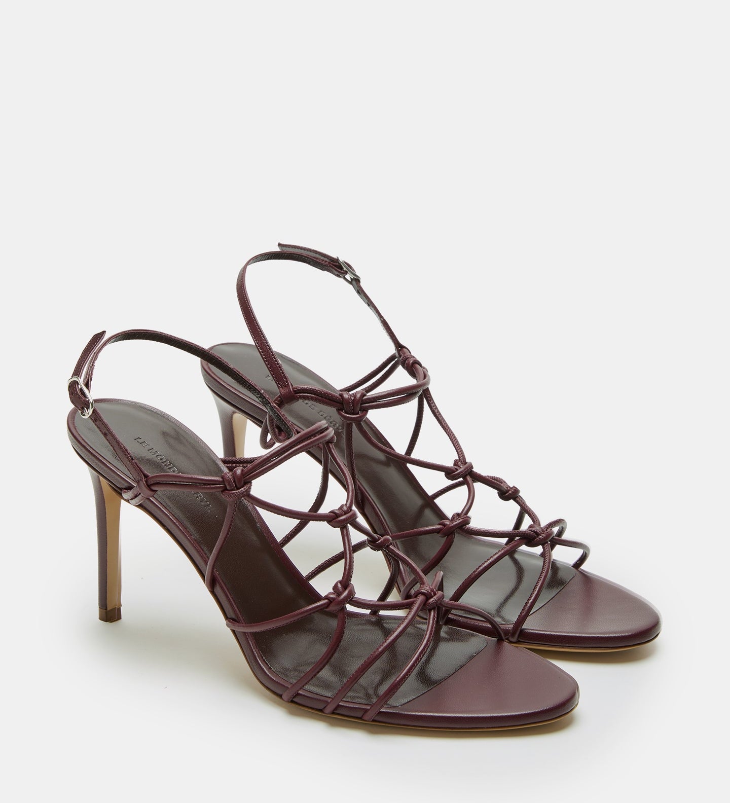 Le Monde Beryl - Grace Sandal Heel / Burgundy Leather