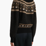 Khaite - Guy Sweater in Black and Camel Multi