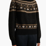 Khaite - Guy Sweater in Black and Camel Multi