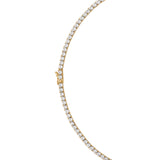 Dorsey - 14K YELLOW GOLD MOSS ROUND CUT, 3MM 4-PRONG, LAB DIAMOND RIVIÈRE NECKLACE