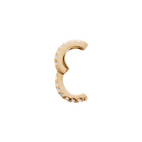 Dorsey - HINGED SINGLE ROW LAB WHITE SAPPHIRE EAR CUFF, GOLD