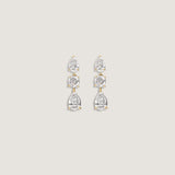 Kinn - Third Time's a Charm Drop Earrings Pear 2.7ctw Diamond
