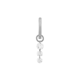 Dorsey - 14K HUGGIE EARRING WITH FLOATING GRADUATED CHARM IN LAB DIAMOND