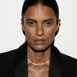 Dorsey - MOSS RIVIÈRE NECKLACE IN 3MM LAB WHITE SAPPHIRE