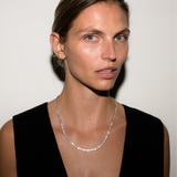 Dorsey - MOSS RIVIÈRE NECKLACE IN 3MM LAB WHITE SAPPHIRE