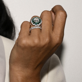 Dorsey - TATE LAB WHITE SAPPHIRE AND EMERALD RING, GOLD