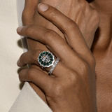 Dorsey - TATE LAB WHITE SAPPHIRE AND EMERALD RING, GOLD