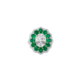 Dorsey - TATE LAB WHITE SAPPHIRE AND EMERALD RING, SILVER