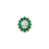 Dorsey - TATE LAB WHITE SAPPHIRE AND EMERALD RING, GOLD