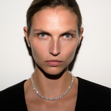Dorsey - THEODORA DOUBLE TRILLION, LAB WHITE SAPPHIRE SILVER RIVIÈRE NECKLACE
