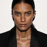 Dorsey - JAMES GRADUATED BEZEL RIVIÈRE NECKLACE IN LAB WHITE SAPPHIRE