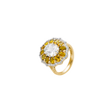 Dorsey - TATE LAB WHITE AND YELLOW SAPPHIRE RING, GOLD