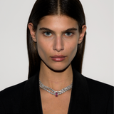 Dorsey - TWO-ROW RIVIÈRE PENDANT IN LAB RED SAPPHIRE