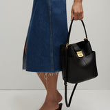 Veronica Beard - Large Crest Lock Bucket Bag
