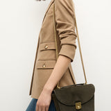 Veronica Beard - Suede Double Link Flap Bag