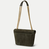 Veronica Beard - Suede Double Link Flap Bag
