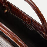Large Croc-Embossed Veronica Beard Dash Bag