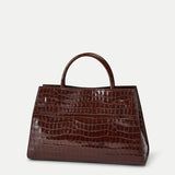 Large Croc-Embossed Veronica Beard Dash Bag