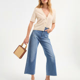 Veronica Beard - Raffia Shopper Bag with Bamboo-Handle
