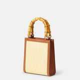 Veronica Beard - Raffia Shopper Bag with Bamboo-Handle