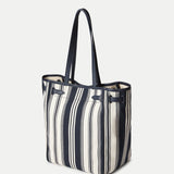 Veronica Beard Striped Canvas Dash Tote
