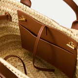 Veronica Beard Raffia Dash Basket Tote