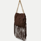 Large Fringe Veronica Beard Slouch Bag