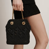 Small Veronica Beard Macramé Slouch Bag