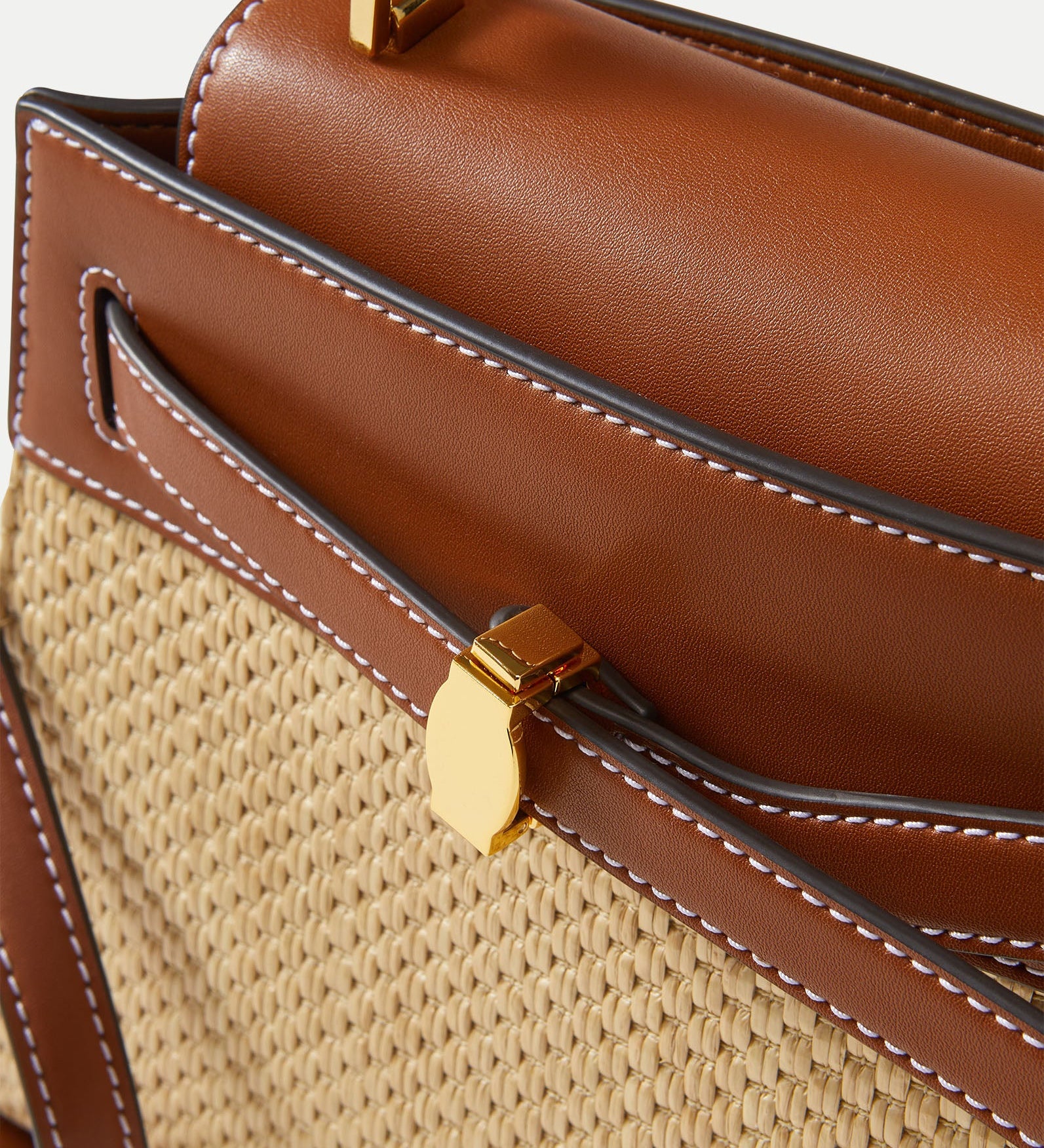 Veronica Beard - Raffia Dash Top - Handle Bag