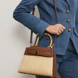 Veronica Beard - Raffia Dash Top - Handle Bag