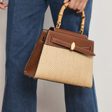 Veronica Beard - Raffia Dash Top - Handle Bag