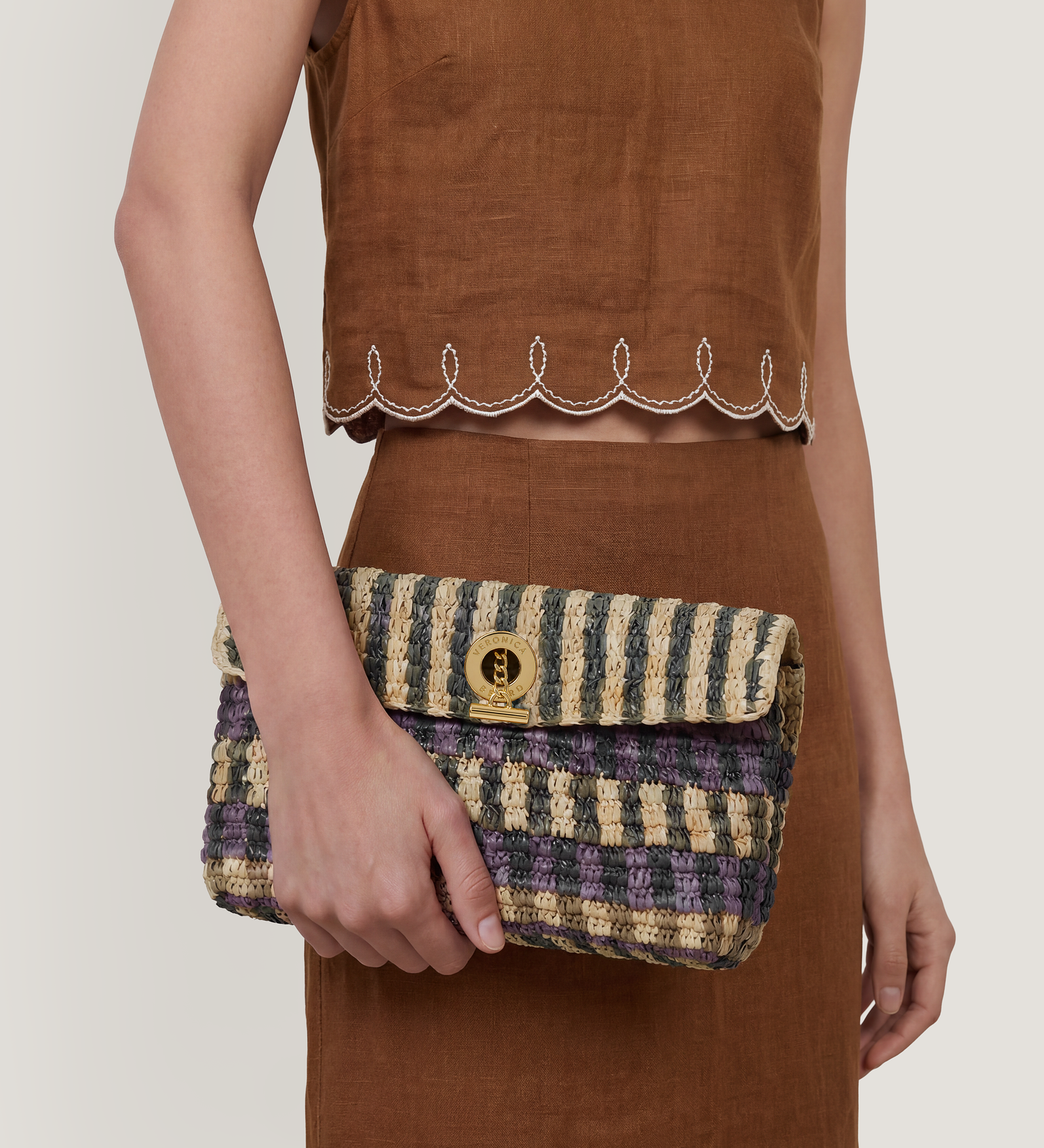Veronica Beard - Raffia Anchor Clutch