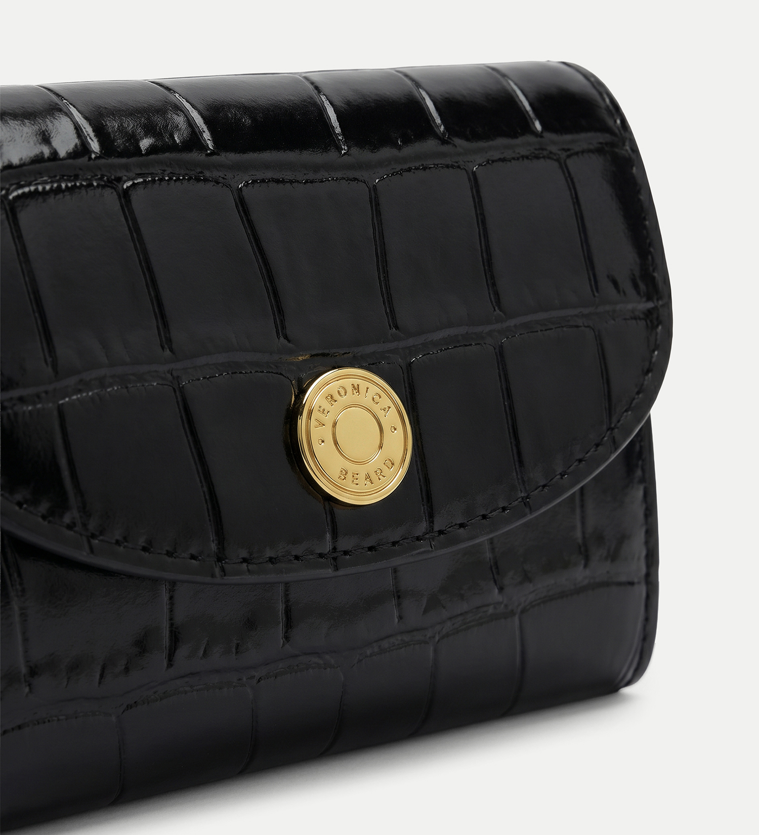 Veronica Beard - Croc - Embossed Flap Card Holder