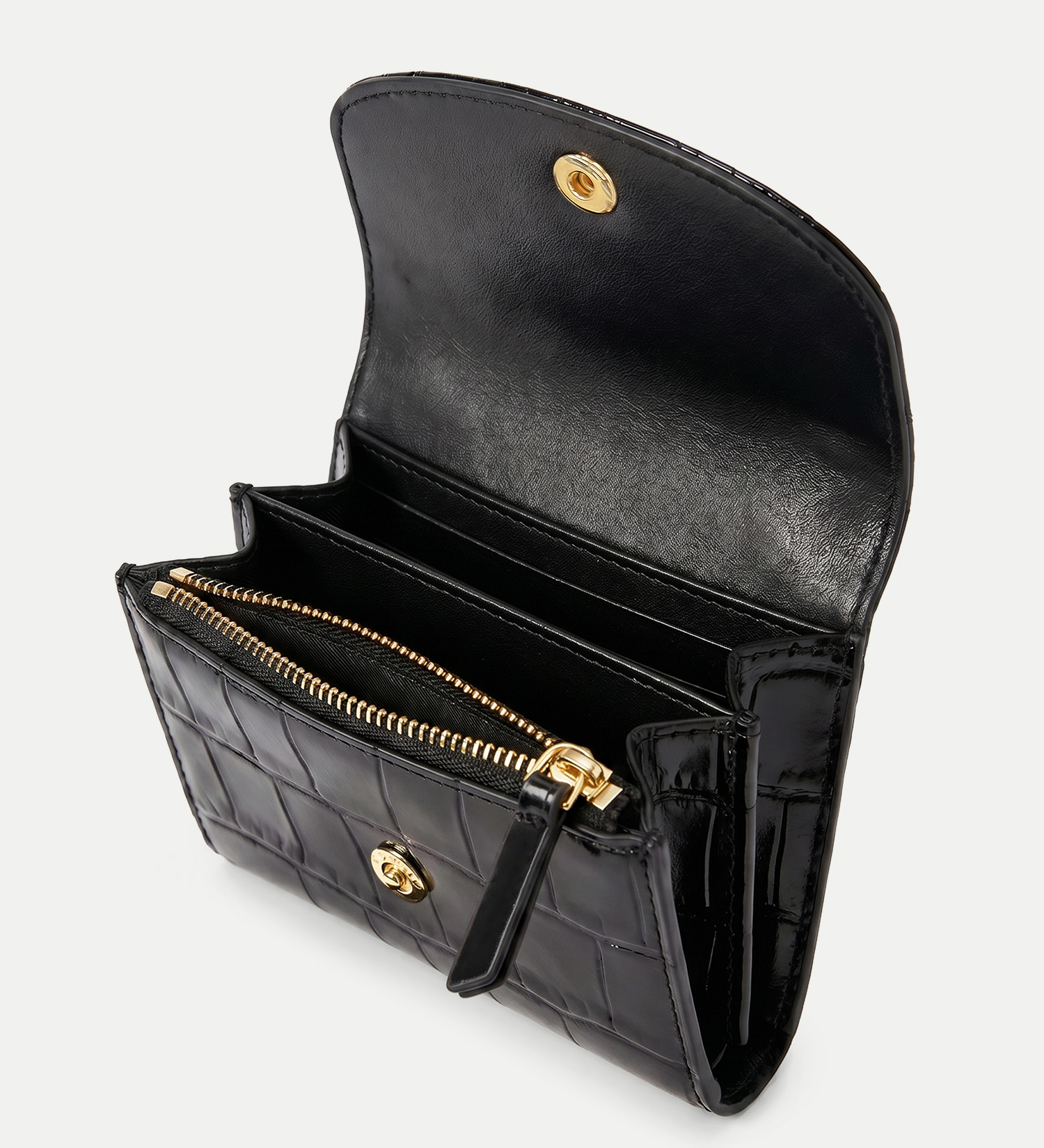 Veronica Beard - Croc - Embossed Flap Card Holder