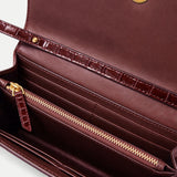 Veronica Beard - Croc - Embossed Crossbody Wallet