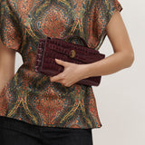 Veronica Beard - Croc - Embossed Veronica Beard Dash Clutch