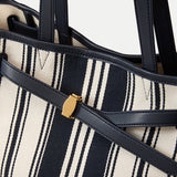 Veronica Beard Striped Canvas Dash Tote