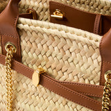 Veronica Beard Raffia Dash Basket Tote