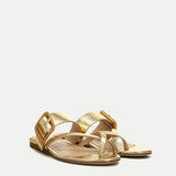Veronica Beard - Salva Metallic Crisscross Sandal